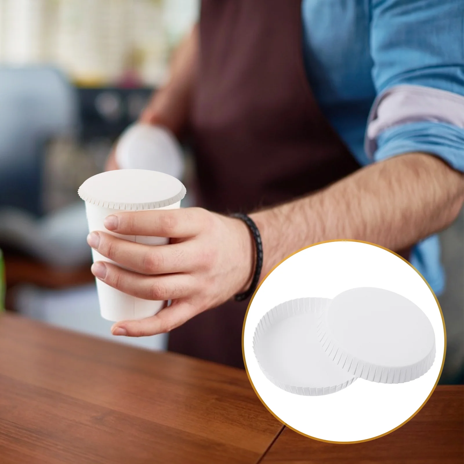 

100 Pcs Disposable Tea Cup Covers Anti Dust Cup Caps Hotel Tea Cup Lids