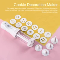 cookie press gun kit with 12 cookie press discs 4 nozzles cookie press cookie maker for baking biscuit cake dessert decor