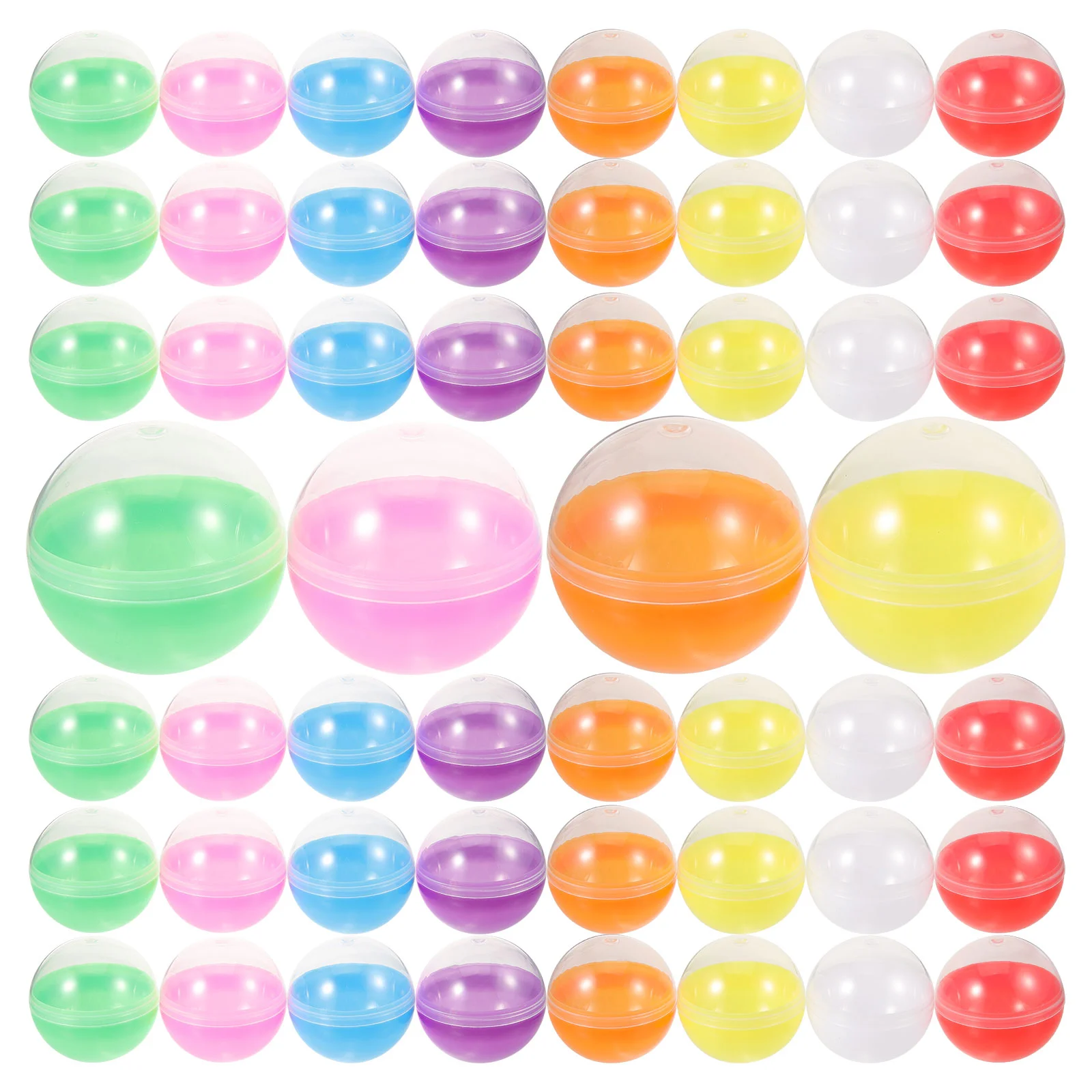 

Empty Round Capsules Reusable Fillable Capsules Vending Machines Plastic Containers 45MM Surprise Ball Can Open Children