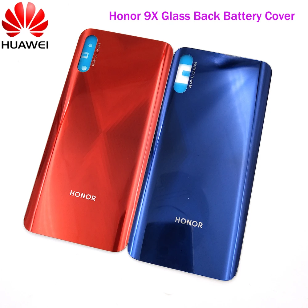 

Original Huawei Honor 9X Battery Back Cover Rear Door 3D Glass Panel Housing Case Repair Parts Replacement For Honor HLK-AL00