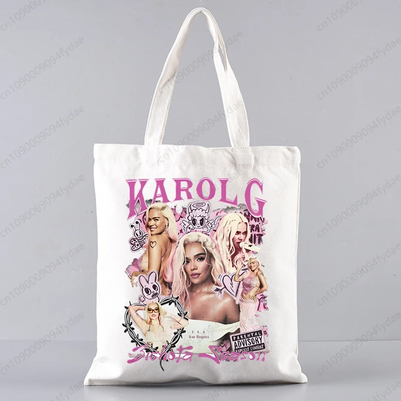 Karol G дизайнерские холщовые сумки на плечо женская сумка большой вместимости для