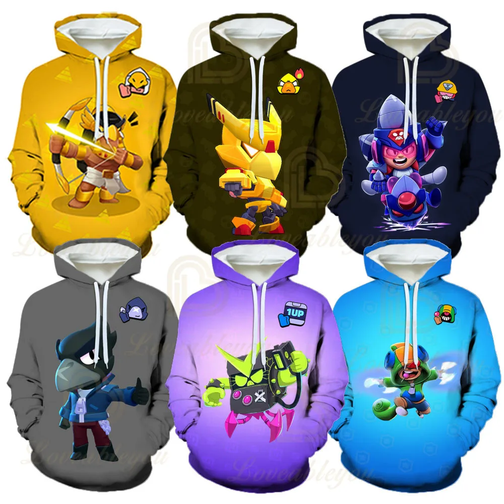 

Crow Raven Hoodie Sandy Game 3D Sweatshirt Sandy Phoenix EMZ Bravo Children's Baby Clothing Women Kids Tops 2023 Boys Girls
