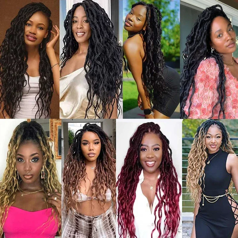 Bellqueen Grey Goddess Locs Вязаные крючком волосы 16 24 дюйма с предварительной петлей Boho Queen