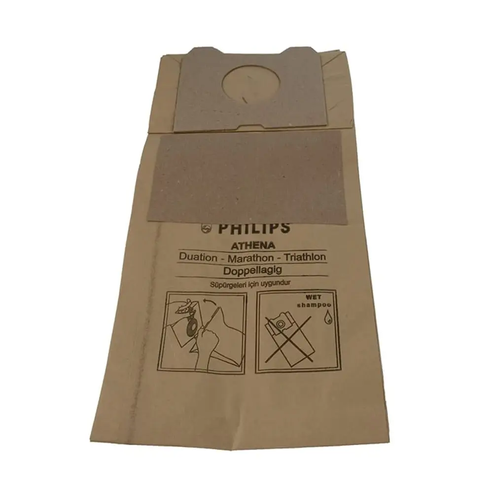 

Vacuum Cleaner Paper Dust Bag Set Replacement - For Philips Triathlon, Athena, HR 1300, HR 6835, Duatlon - (5 Pieces)
