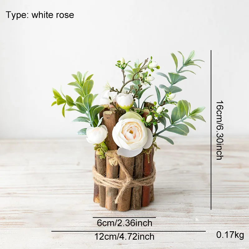 TingKe-японский искусственный цветок ручной работы зеленое растение украшение в