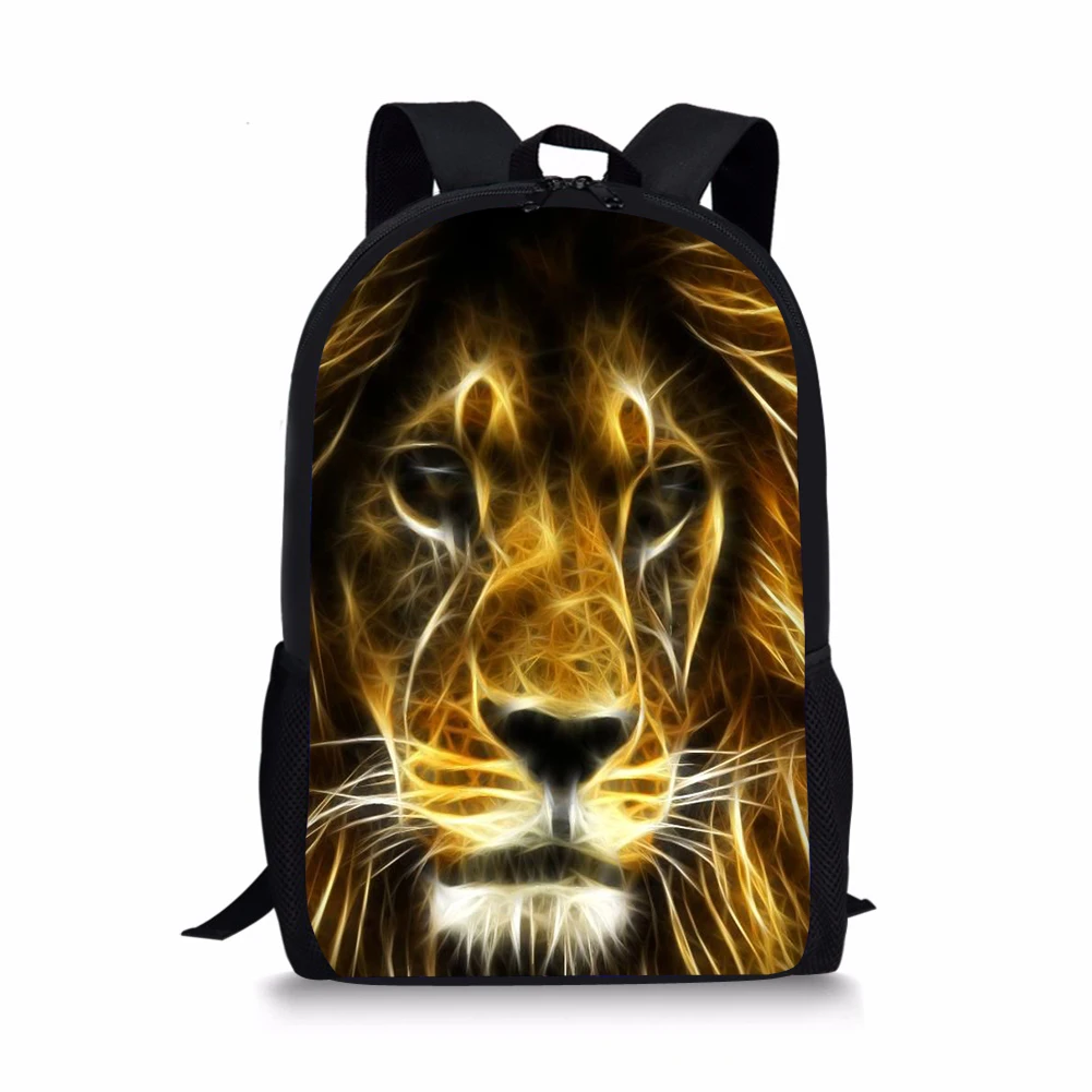 Ferocious Animal Style Print New Large Schoolbag Student School Backpack Waterproof Bagpack Capacity Primary Book Bags