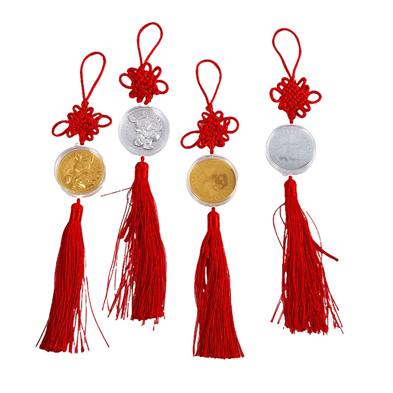 

2023 Year Of Zodiac Rabbit Chinese Souvenir Zodiac Coin Car Charm Home Decoration Pendant Gifts Car Accessories For Girls