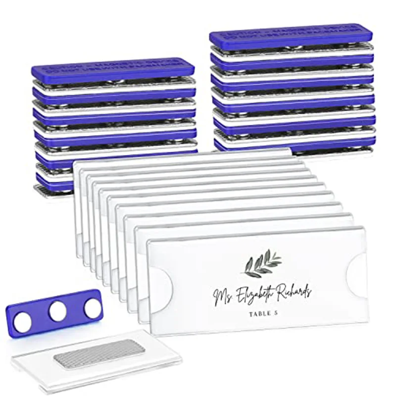 

Magnetic Name Tags Kit With 3 Strong Magnets, Business Name Tag/ID Badge Set Of 10