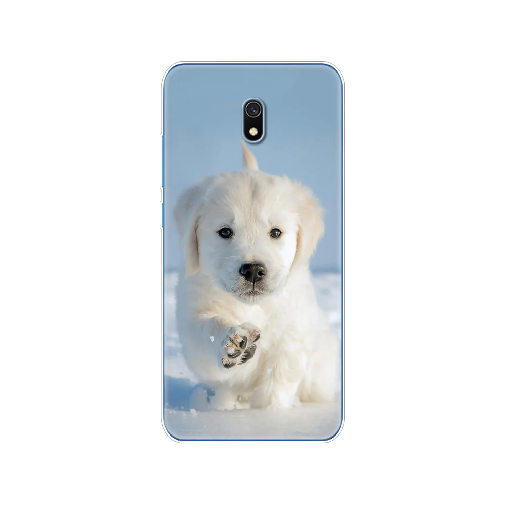 Case for xiaomi redmi 8a cases full protection soft tpu back cover on redmi 8a bumper hongmi 8a phone shell bag coque animal dog
