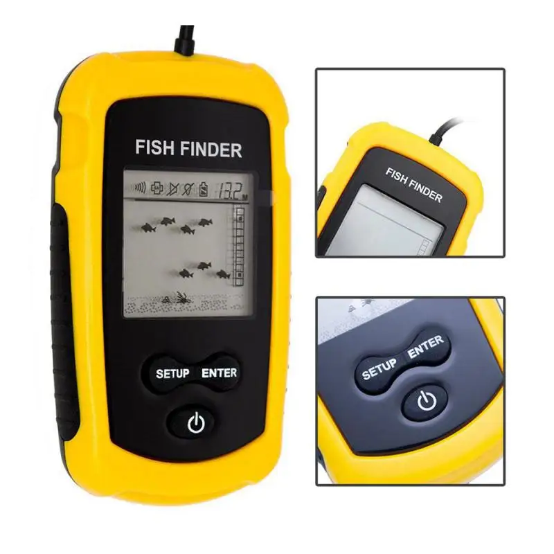 

Fishing Alarm 100M Portable Sonar Fish Finders Fishing lure Echo Sounder Fishing Finder Alarm Transducer Lake Sea Fishing Pesca