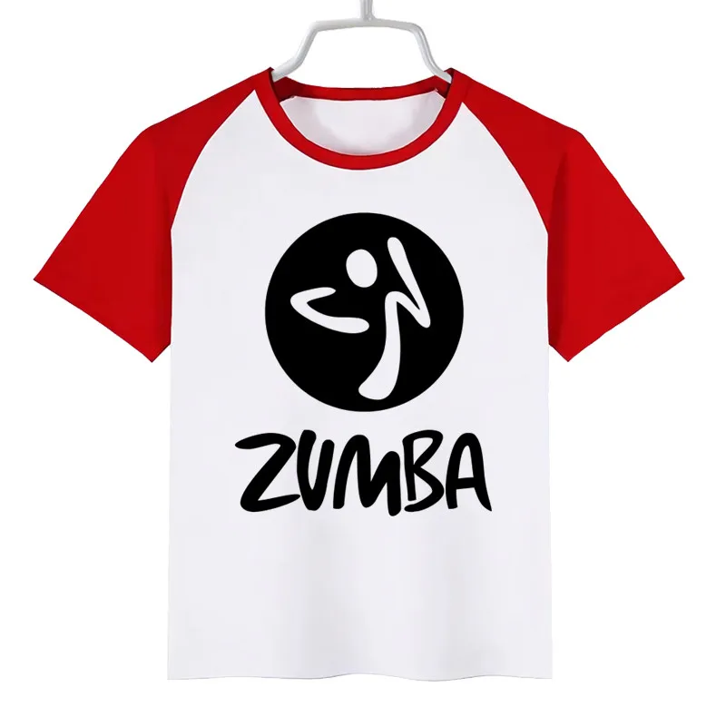 Zumba White T-shirt New Print Girls Short Sleeve O-neck Summer Tops Kid Casual Children T-shirt ,Drop Ship