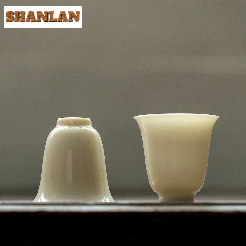 2 шт./лот имитация песен абрикосовая белая галленовая чашка тонкая шина