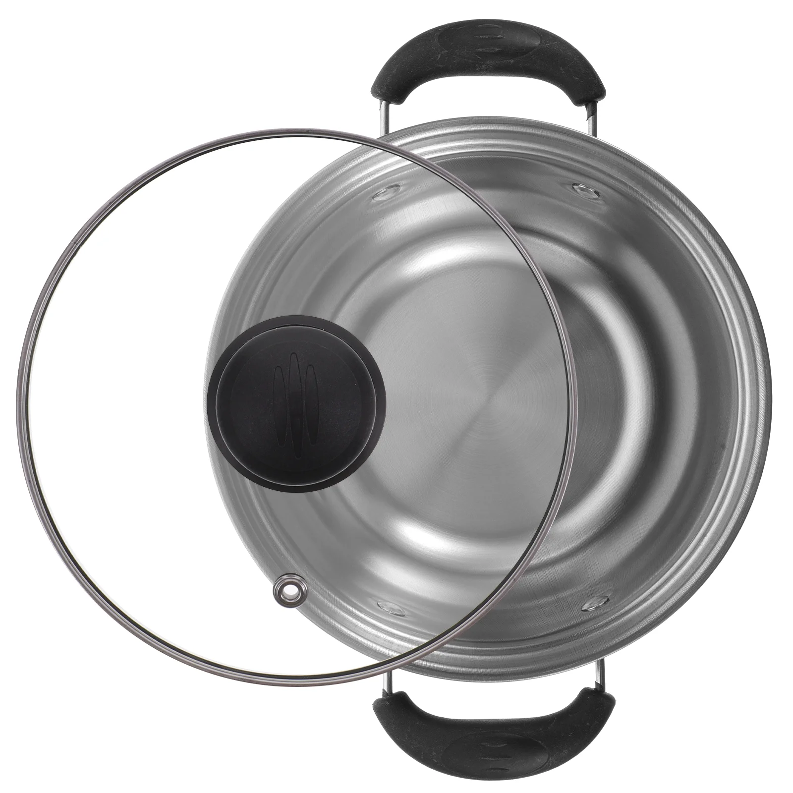

Vegetable Steamer Soup Pot with Glass Lid Steam Cooking Pot Food Steam Pot Soup Pot Pasta Cooking Pot
