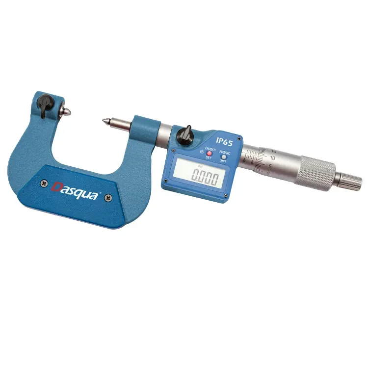 

Dasqua 0-25mm 25-50mm 50-75mm 75-100mm 0.001 Graduation Non-rotating Spindle Type Digital Screw Thread Micrometer Measuring Tool
