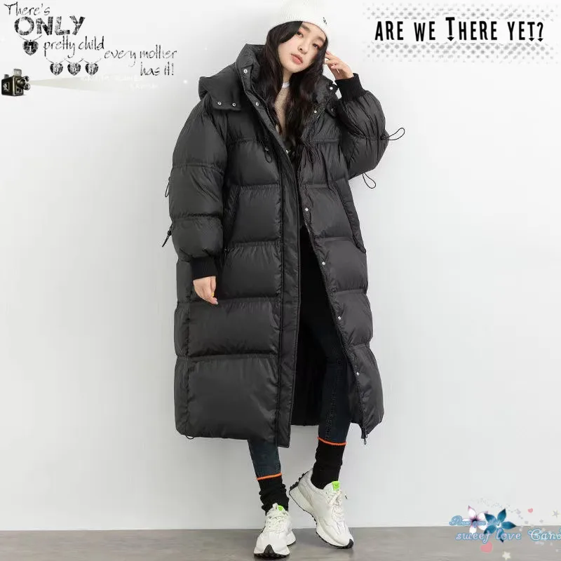 

Winter Bright Face Down Cotton Jacket Women's Medium Long 2022 New Wash Free Thickened Bread Jacket Women
