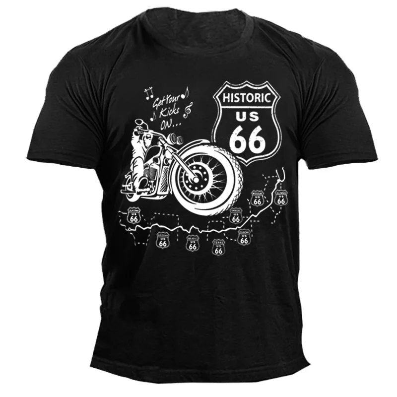 

Vintage T Shirts For Men 3d Print American Tee Top Route 66 Short Sleeve Oversized Hip Hop Cotton T Shirts Men Clothing Camiseta