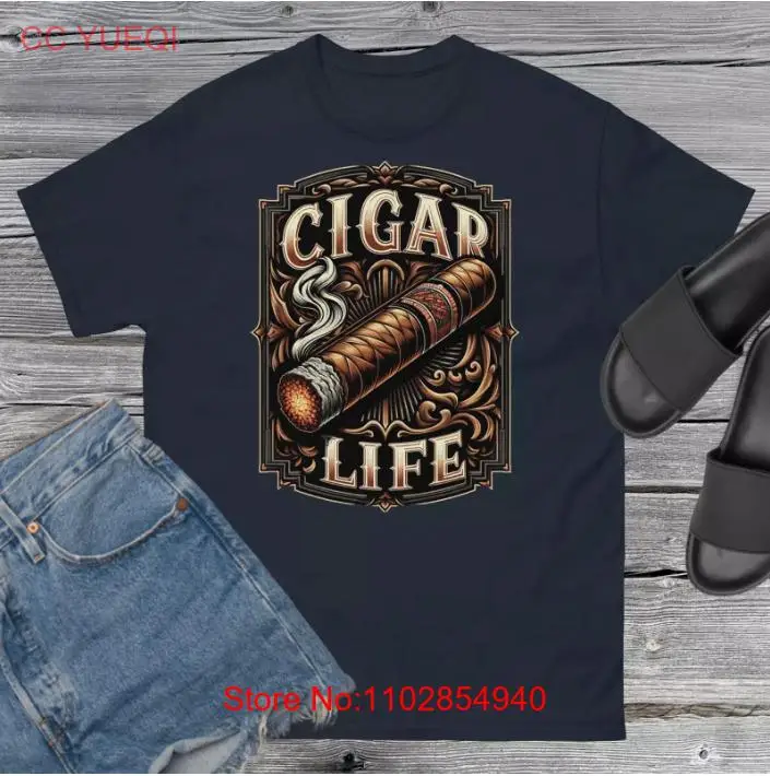 Футболка с рисунком Cigar Life Smoking Lifestyle Big Tall Sm Pro Club Shaka RTP T