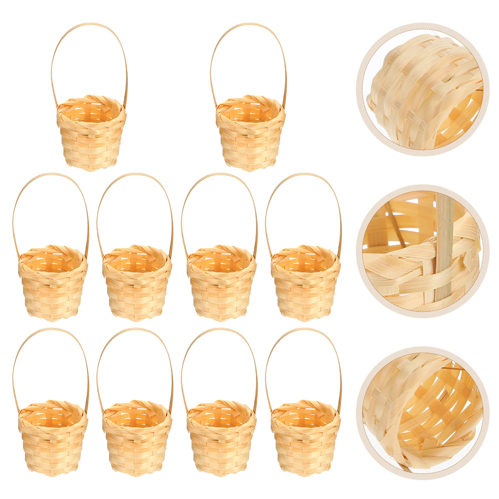 

Basket Baskets Mini Woven Flower Miniature Picnic Rattan Fruit Gift Wicker Storage Candy Tiny Favor Packing Hand Easter Party