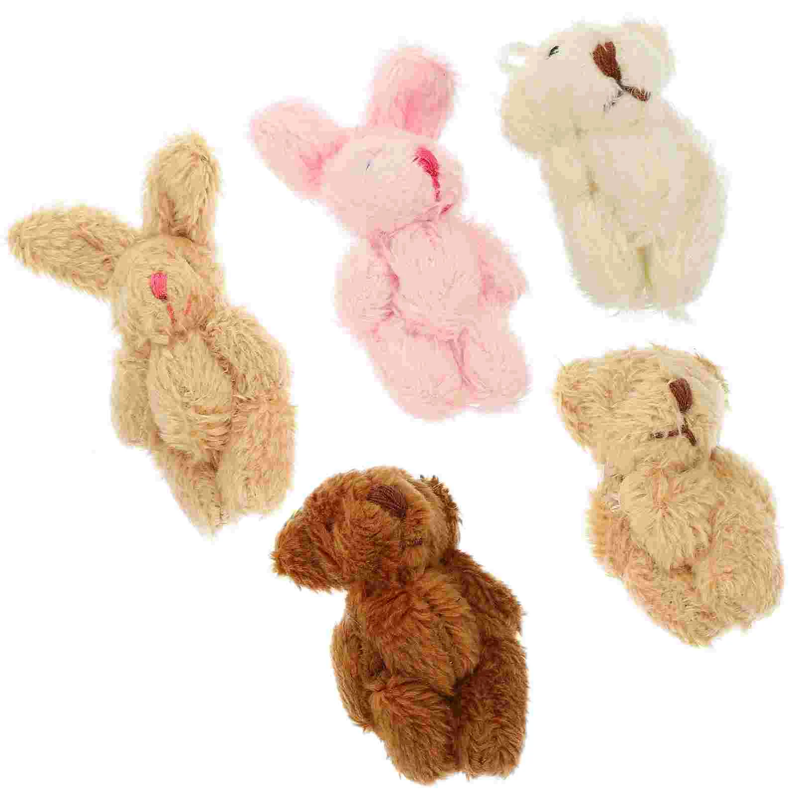 

5 Pcs House Figurines Kids Miniature Toys Miniture Decoration Pretend Cap Cake Topper Fun Plush Prop