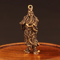 retro copper chinese god of wealth guan gong figure statue ornament desk decor handmade retro creative gift desk ornament