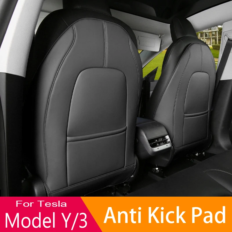 

Car Seat Back Pad Anti Kick Protector for Tesla Model Y Model 3 Leather Tesla Model 3 Kick Protector Tesla Model Y Anti Kick Pad