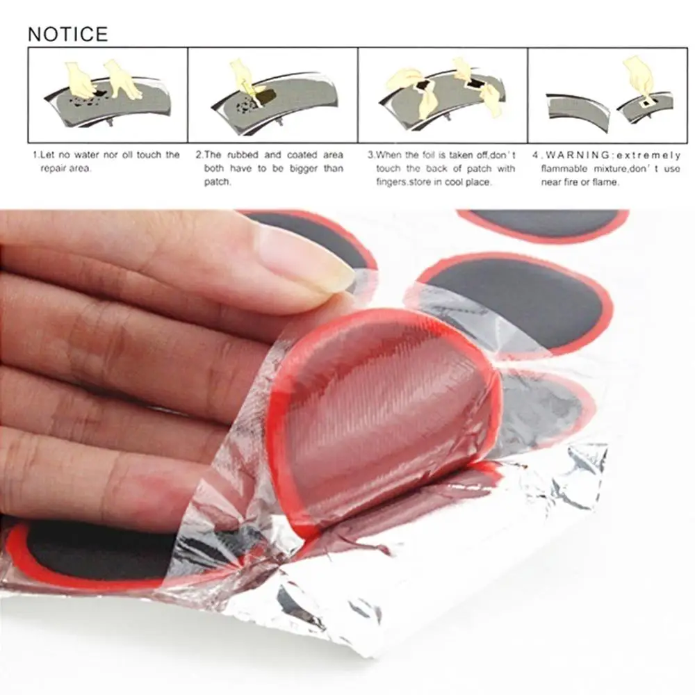 

48 шт., 25 мм, круглые/квадратные Пластыри для ремонта велосипедных шин