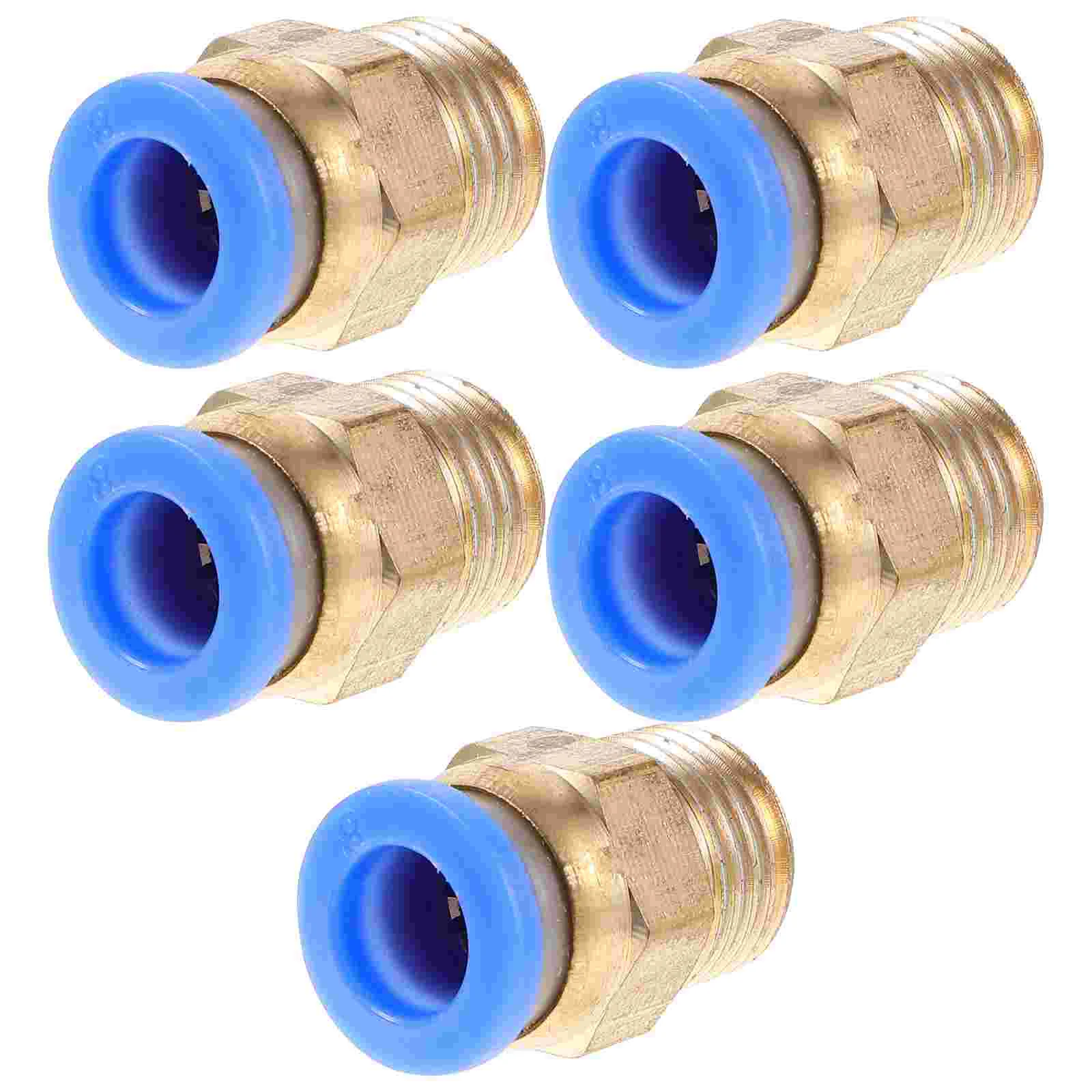 

Pneumatic Quick Push-in Fittings Threaded Straight Hose Coupler Air Pipe Adapter