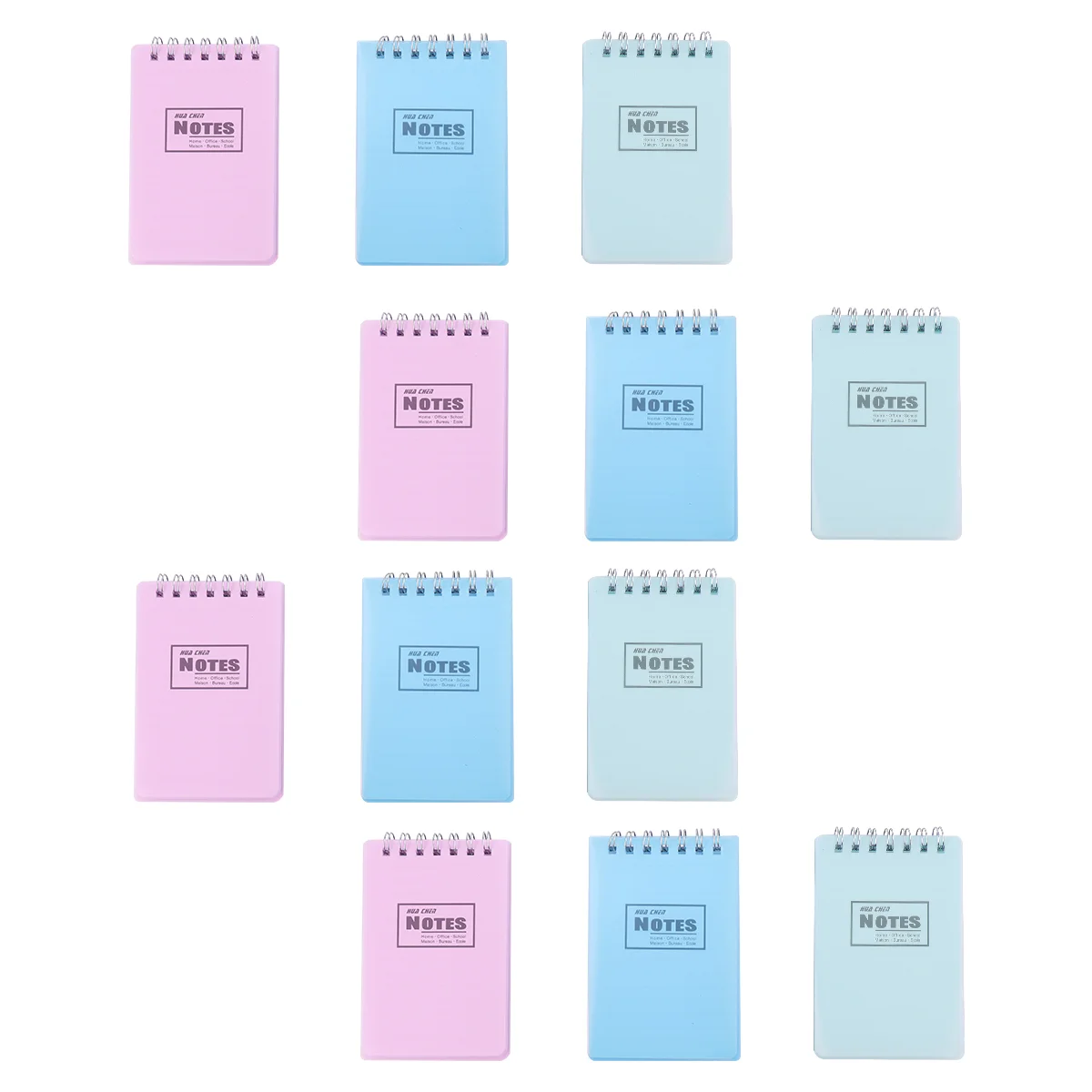 

12PCS Notebook Portable Pocket Journal Memo Notebook Scratchpad Portable Stationery Travel Memo Pad ( ) Spiral a4