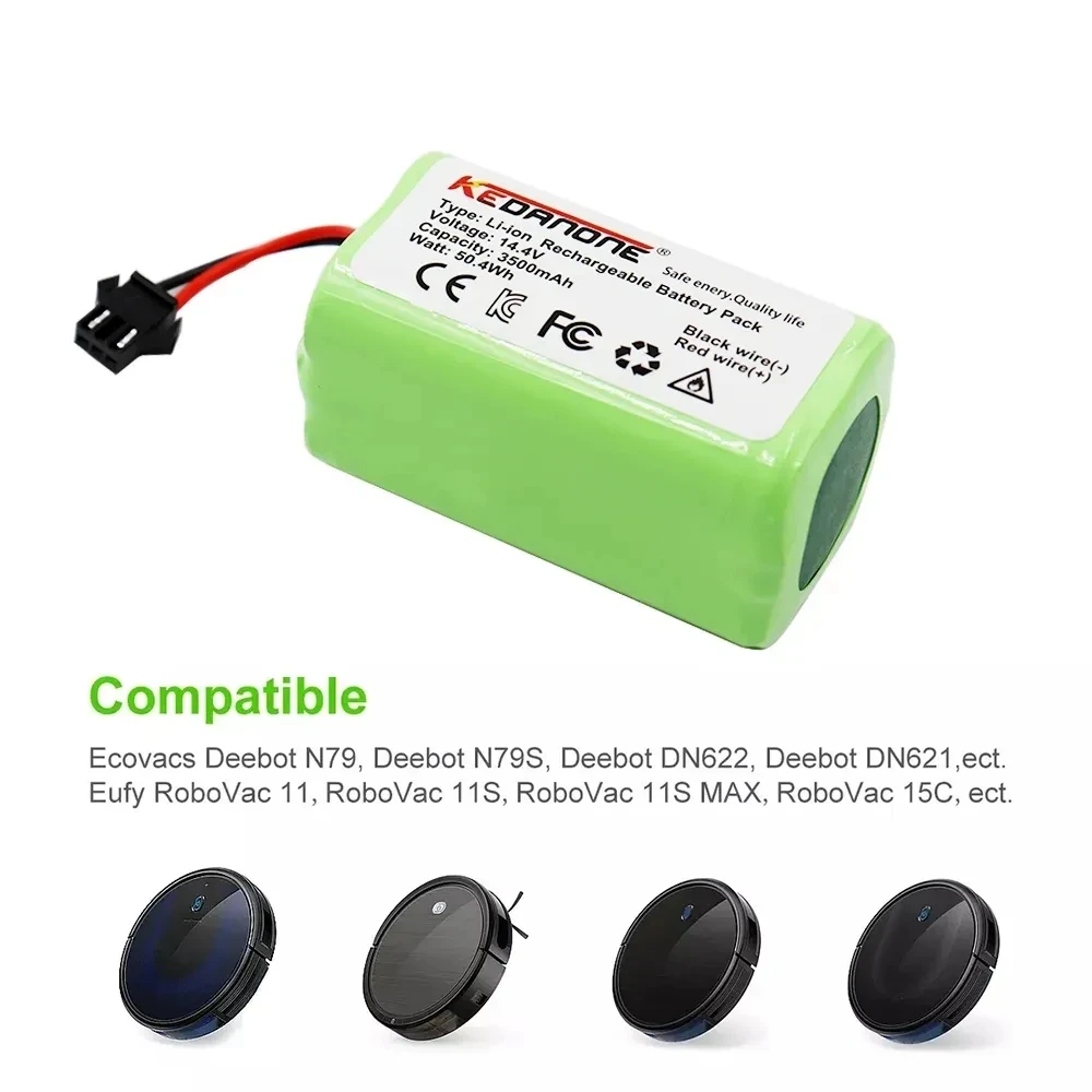 

Batería nueva de 4000mAh-3500mAh 4S1P-18650B4-AAF-4 para Robot/Polaris/Kitfort/DIBEA/Ecovacs/iBoto/iLife/Robot