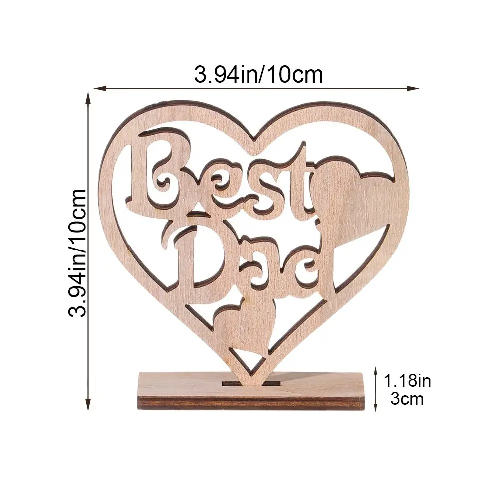 Счастливый подарок на День Отца лучший папа деревянный налет в форме сердца