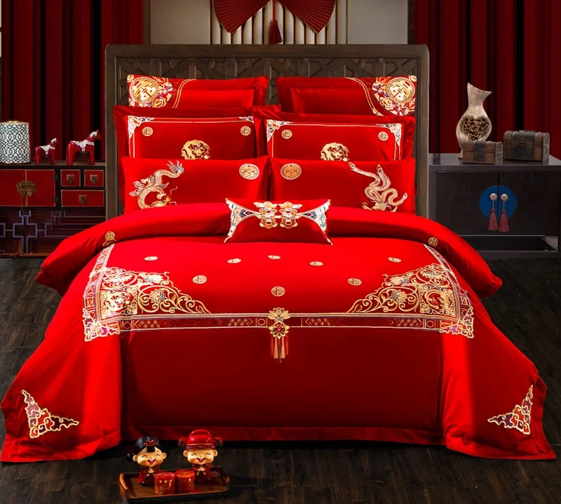 

Embroidered cotton bedding