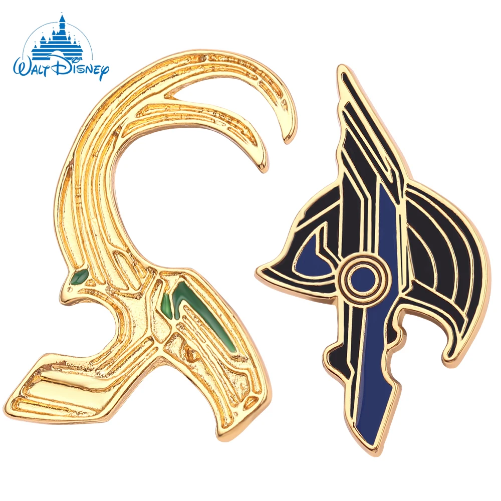 

Disney Marvel Superhero Thor Enamel Badge Clothes Accessories Fashion Avengers Button Brooch God of Lies Loki Lapel Pin For Fans