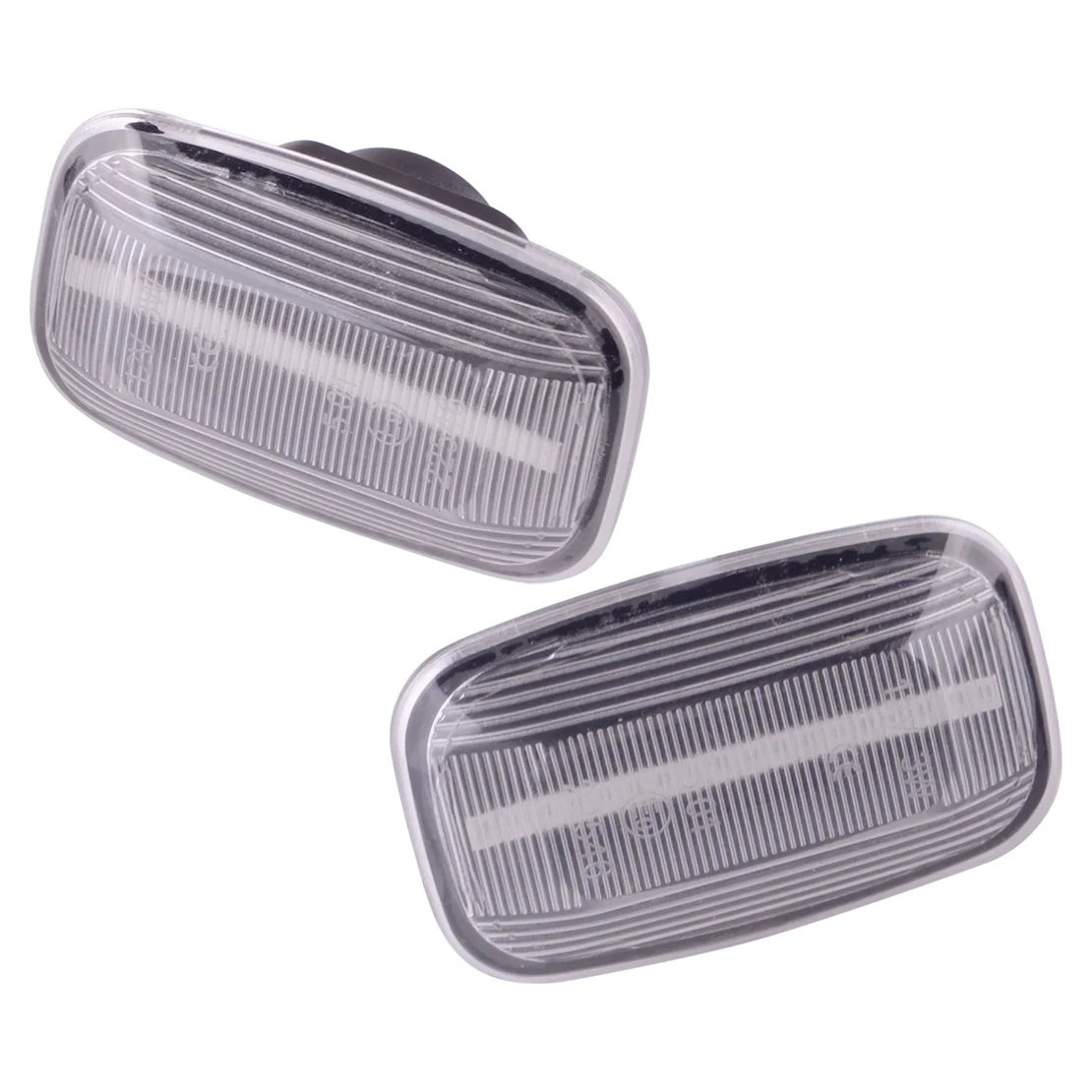 

1 Pair Clear Lens Dynamic LED Side Marker Turn Signal Light Fit for Toyota Land Cruiser 70 80 90 100 Series 12V
