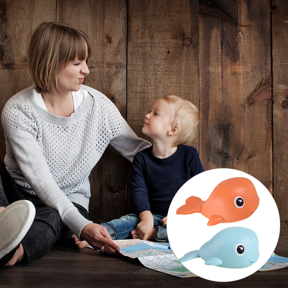 

2Pcs Kids Bath Plaything Adorable Mini Whale Plaything for Babies Kids Children