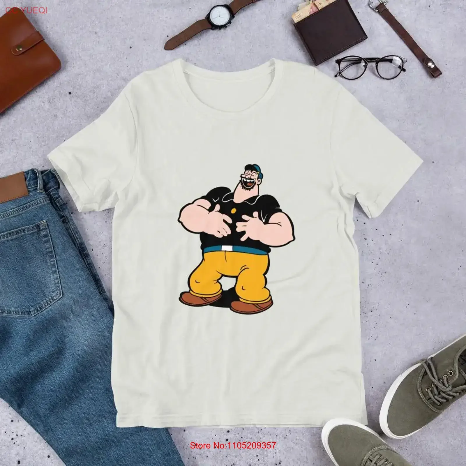 Фото Футболка Bluto, винтажная стираная эластичная дизайнерская одежда, топ для повседневной носки, мягкая дышащая повседневная удобная унисекс для дома №1
