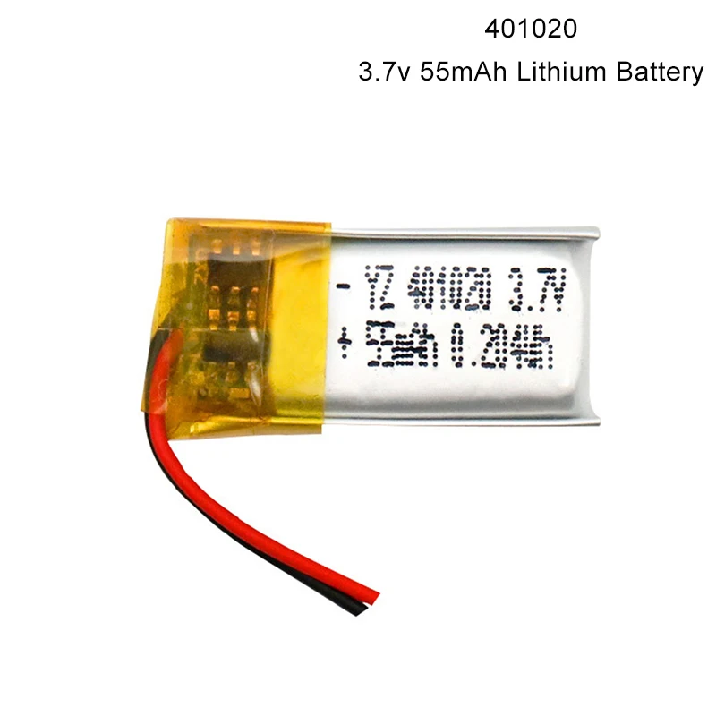 

401020 55mAh 3,7 V литиевая полимерная аккумуляторная батарея для Bluetooth-гарнитуры, умные часы, увлажнитель