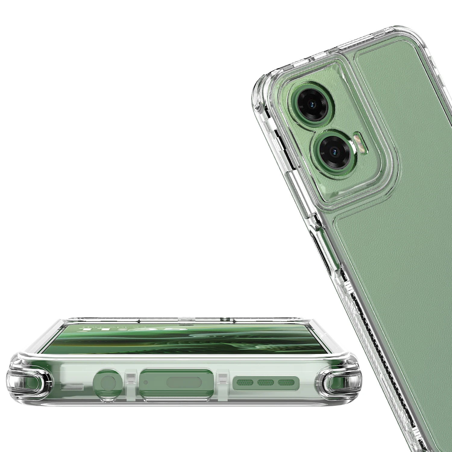 Фото 360-градусный чехол для телефона с полным покрытием для Motorola MOTO G34 G35 G54 G85 G84 G24 ТПУ + ПК, толстые прозрачные чехлы с защитой от падения №5