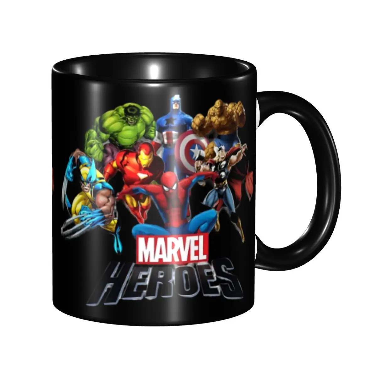 Кофейная кружка с героями Marvel милые подарки