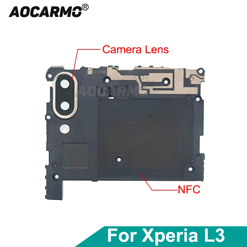 Aocarmo For Sony Xperia L3 I3312 I3322 I4312 I4332 Motherboard Plastic Cover Antenna Camera Glass Lens NFC Replacement Parts