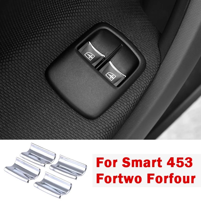 

4 шт., декоративные 3D-Наклейки для стеклоподъемника Mercedes Smart 453