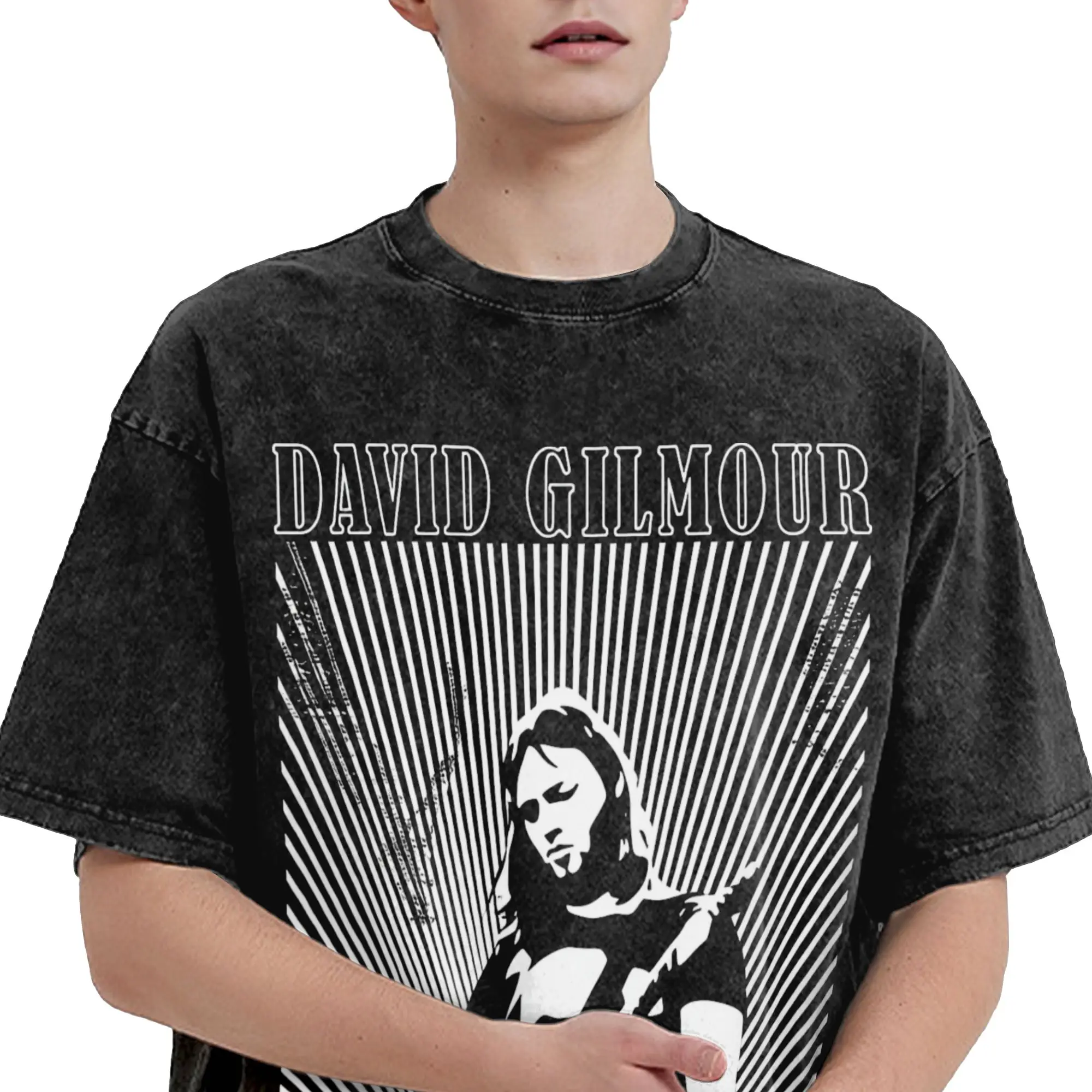 Фото Футболка для пары David Gilmour, модная летняя футболка в уличном стиле, свободный крой, хлопковая, подарок №4
