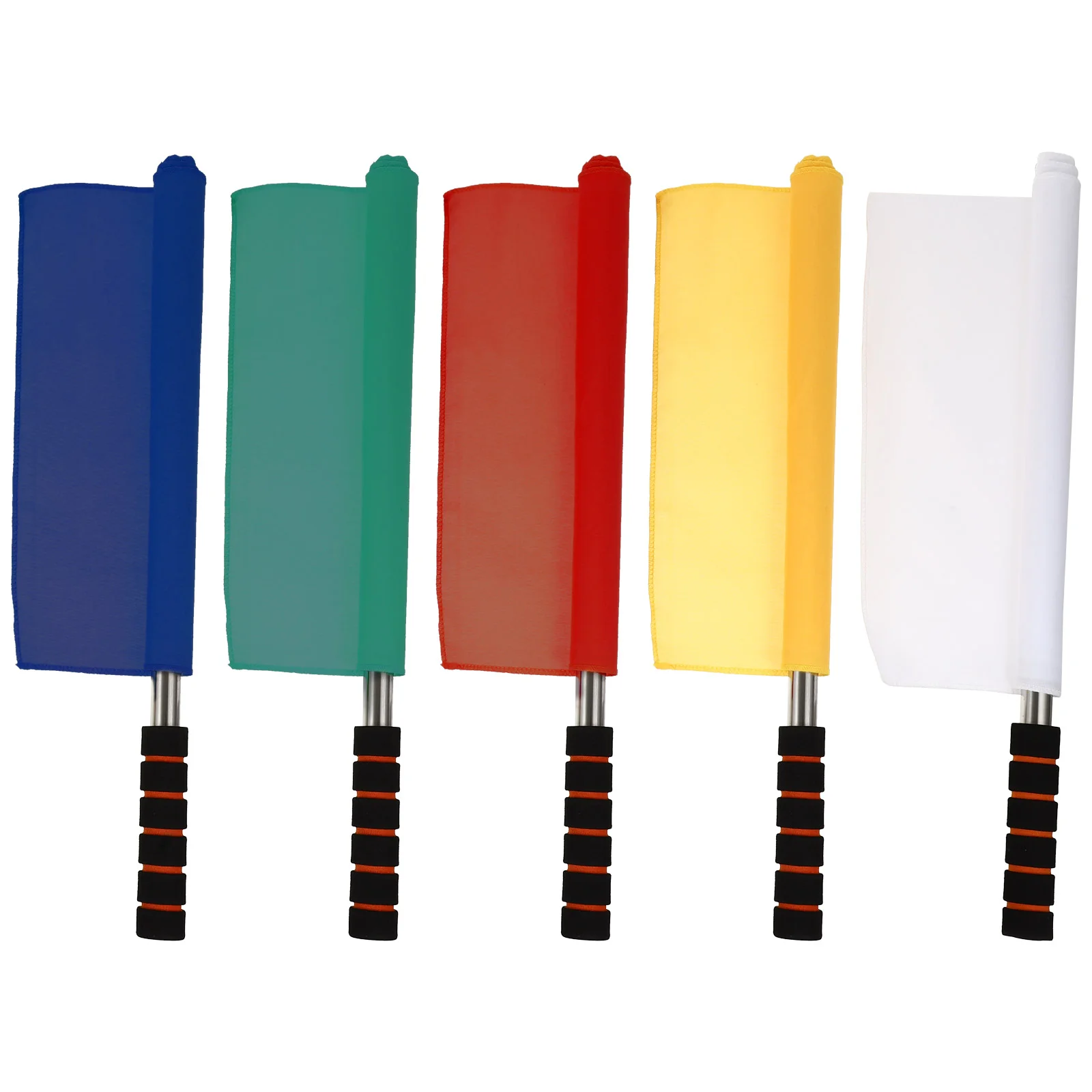 

5PCS Portable Commanding Flags Track and Field Events Referee Flags Signal Flags
