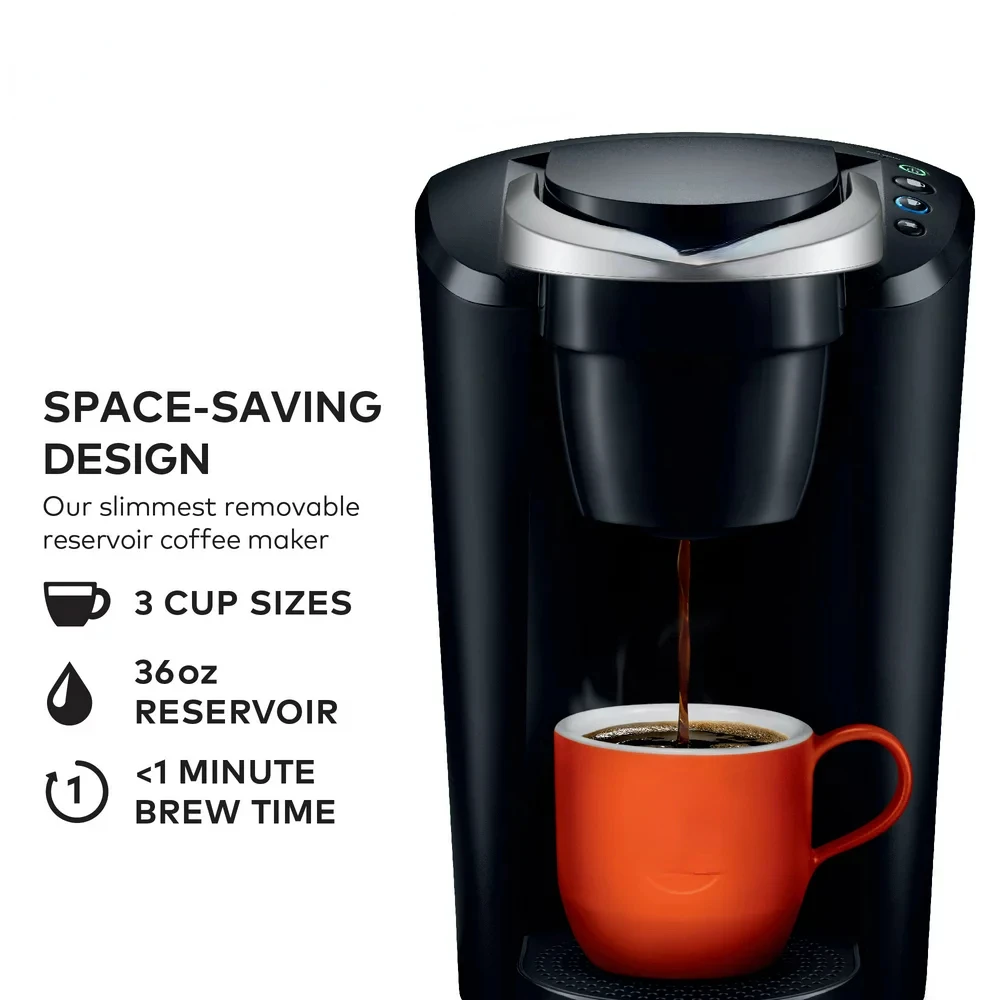 

Black Single-Serve K-Cup Pod Coffee Maker