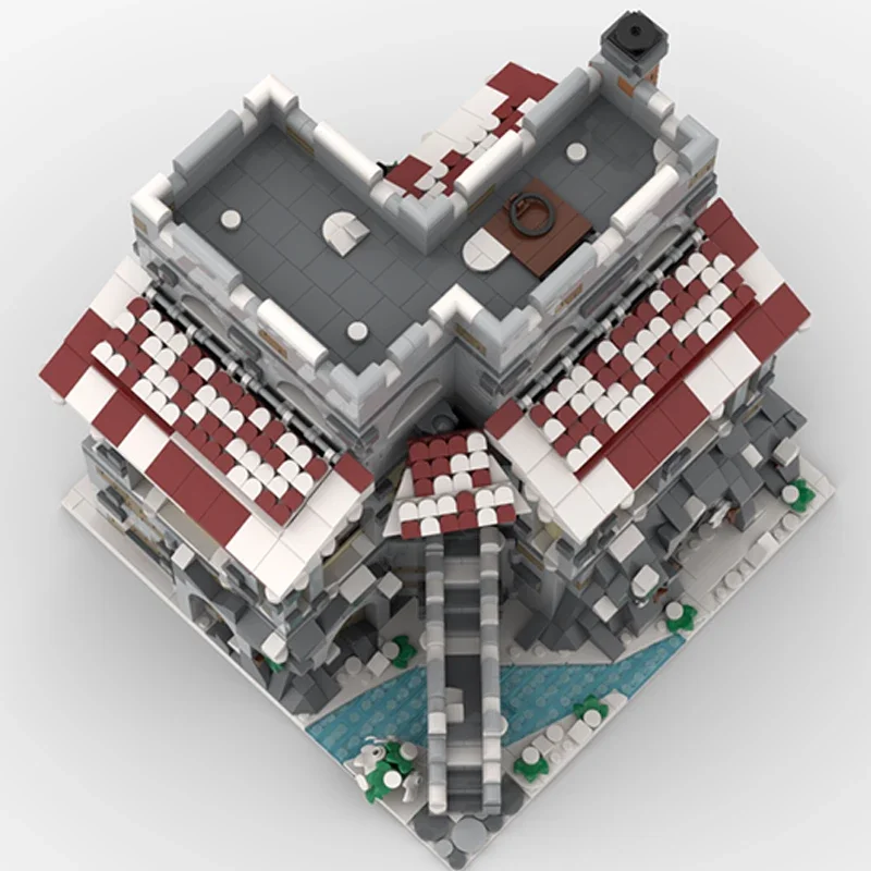Популярная киномодель MOC строительные кирпичи дом вампира зимние модульные