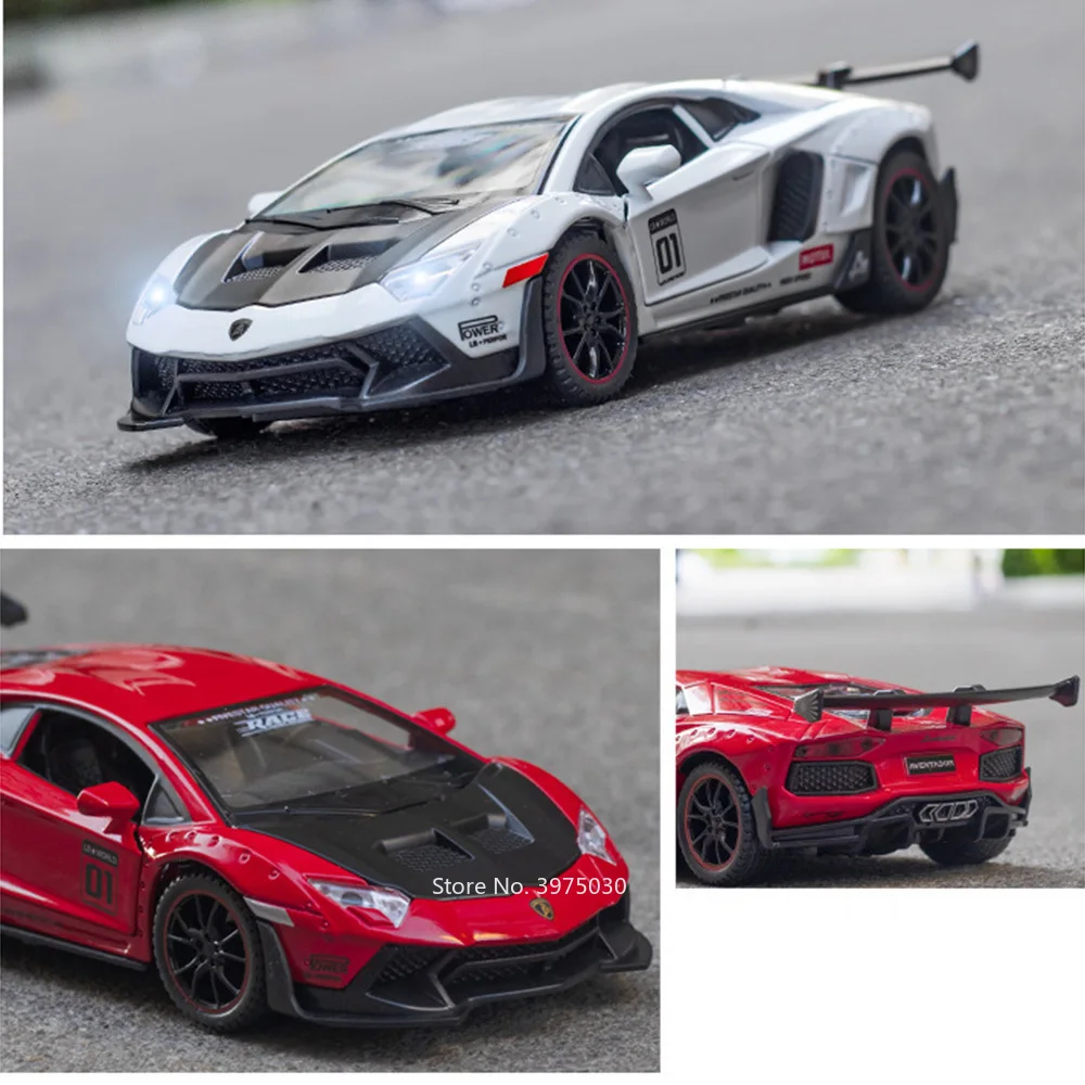 1:32 Lambor LP770-4 модель миниатюрные спортивные автомобили игрушки свет звук резиновые