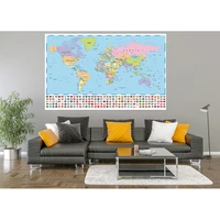 vinyl photography backdrops props physical map of the world vintage wall poster home school decoration baby background dt 30