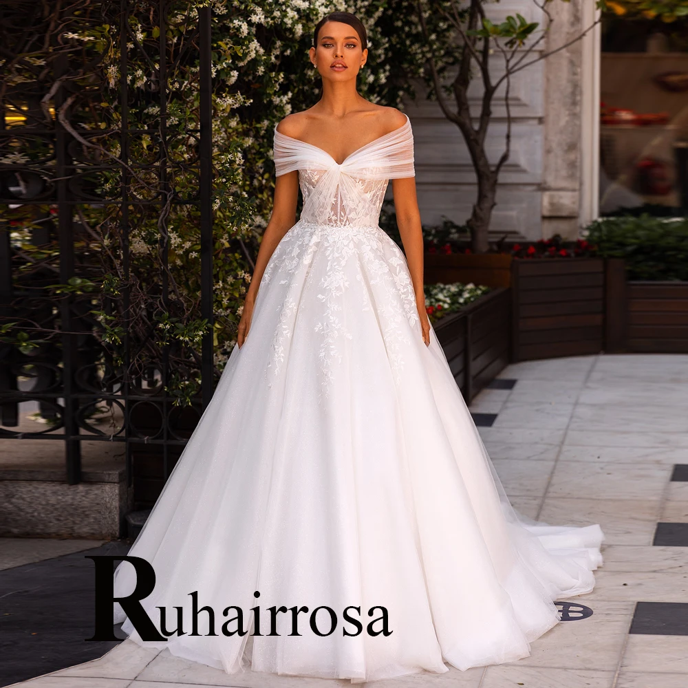 

Ruhair Nectarean Sweetheart Sequins Detachable Sleeves Wedding Dresses For Mariages Appliques Robe De Mariée Formal Brides Gown