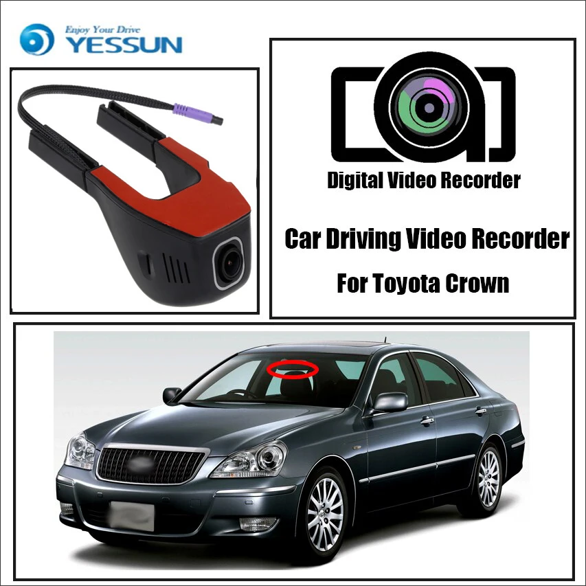 

YESSUN for Toyota Crown Car Wifi DVR Mini Camera Driving Video Recorder Novatek 96658 Registrator Dash Cam Night Vision