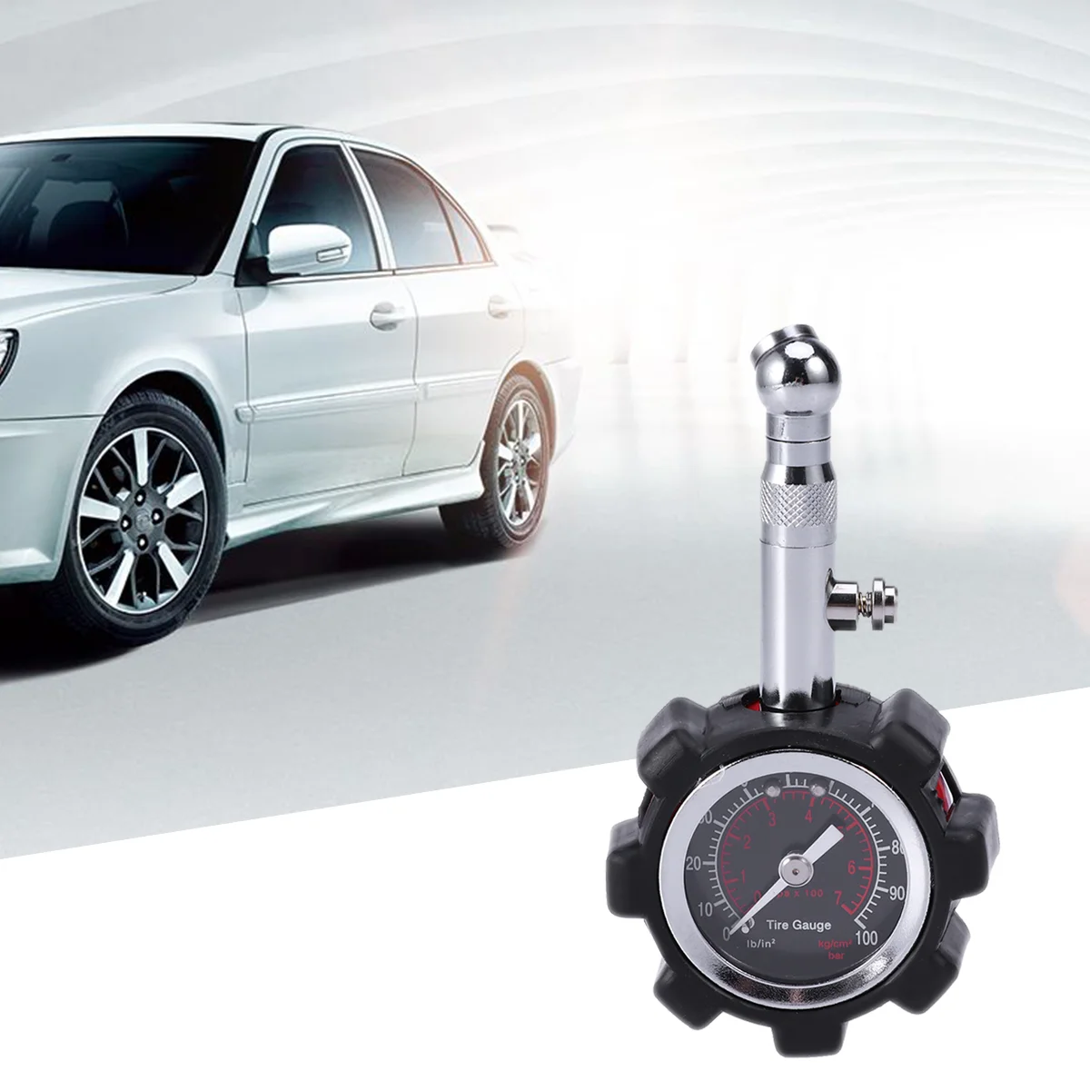 

Противоударный манометр для автомобильных шин (черный)