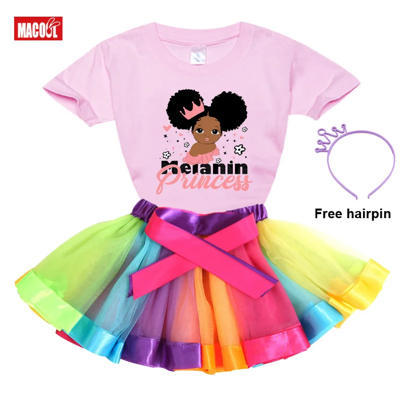 

Kids Birthday Tutu Dress+Hairpin Set 2022 Princess Dress Girl Dress Set Party Light Present Christmas Dress Little Girl Costume